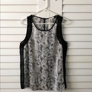 Anthropologie Mystree snake skin print tank
